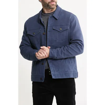 Jachs Lined Bull Denim Trucker Jacket In Blue