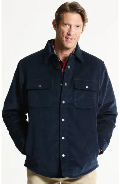 Jachs Lined Corduroy Overshirt In Ink