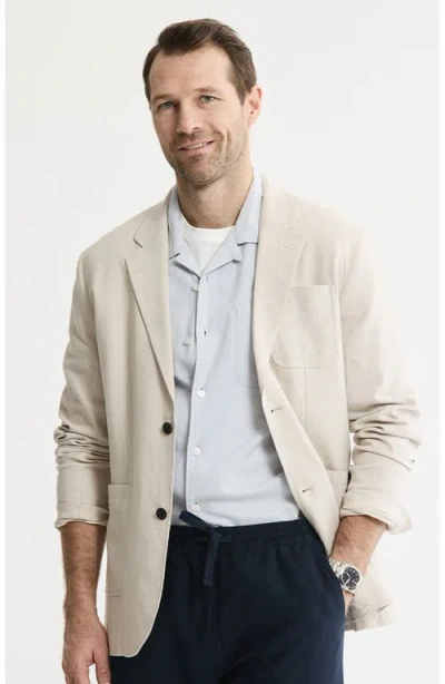 Jachs Linen Blend Blazer In Neutral