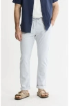 Jachs Linen Blend Drawstring Pants In Gray