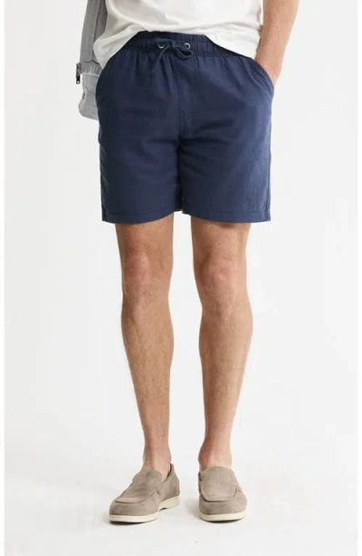 Jachs Linen Blend Drawstring Shorts In Multi