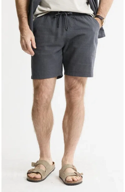 Jachs Linen Blend Drawstring Shorts In Multi