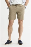 Jachs Linen Blend Drawstring Shorts In Multi