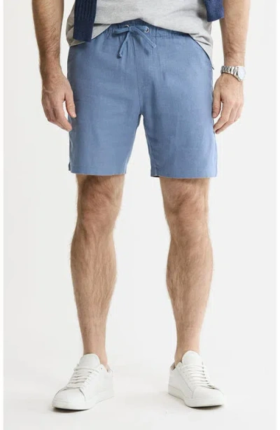 Jachs Linen Blend Drawstring Shorts In Multi