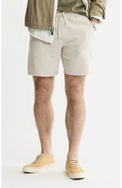 Jachs Linen Blend Drawstring Shorts In Neutral