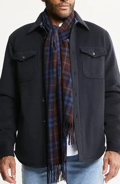 Jachs Luxe Soft Blend Quilt Lined Overshirt In Blue