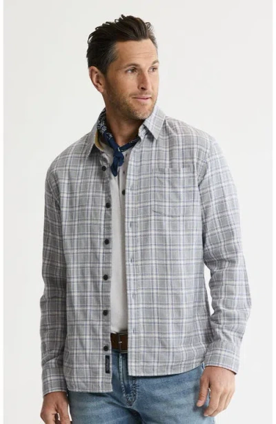 Jachs Manor Stretch Flannel Button-down Shirt In Blue