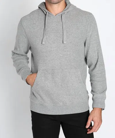 Jachs New York Bedford Brushed Waffle Hoodie In Light Grey In Gray