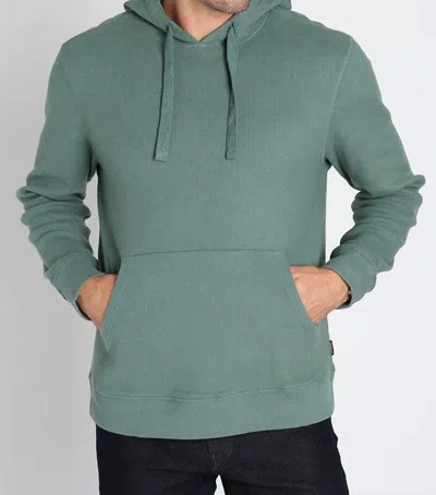 Jachs New York Bedford Brushed Waffle Hoodie In Sage Green