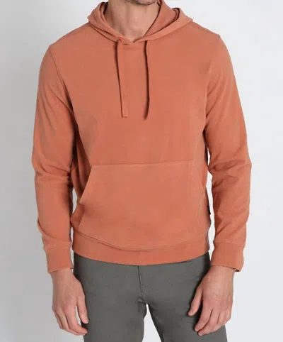 Jachs New York Bedford Ultra Soft Hoodie In Burnt Orange In Brown