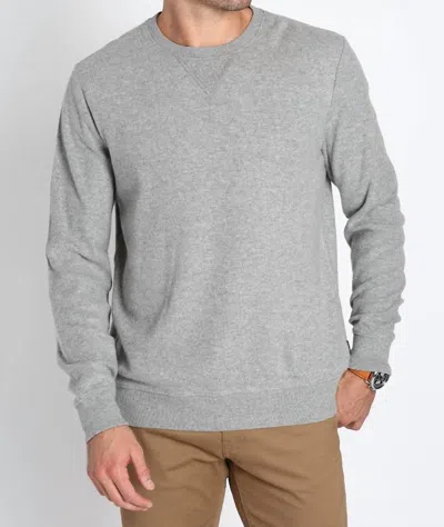 Jachs New York Brushed Waffle Crewneck Sweatshirt In Grey In Gray