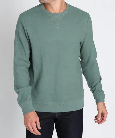 Jachs New York Brushed Waffle Crewneck Sweatshirt In Sage In Green