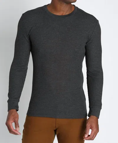 Jachs New York Classic Waffle Crewneck Sweatshirt In Charcoal In Gray