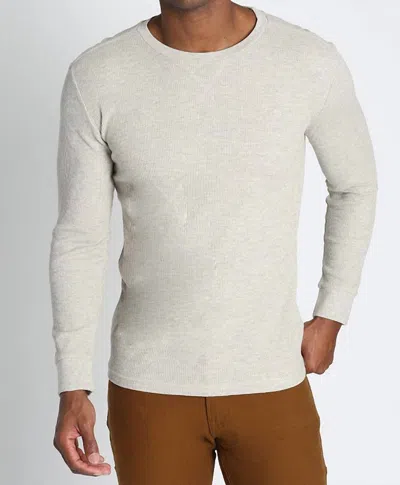 Jachs New York Classic Waffle Crewneck Sweatshirt In Ivory In Multi