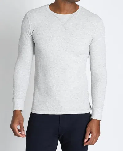 JACHS NEW YORK CLASSIC WAFFLE CREWNECK SWEATSHIRT IN LIGHT GREY