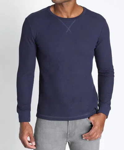 Jachs New York Classic Waffle Crewneck Sweatshirt In Navy In Blue