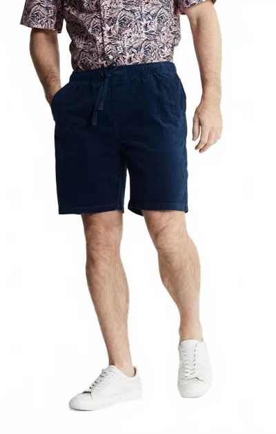 Jachs New York Corduroy Pull On Short In Navy In Blue