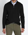 Jachs New York Cotton Modal Blend Quarter Zip Sweater In Black In Black