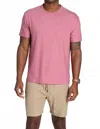 Jachs New York Cotton Modal Short Sleeve Crewneck Tee In Light Red In Pink