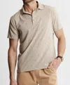 Jachs New York Gravityless Performance Polo In Tan Spicy Print In Black