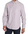 Jachs New York Hayati Spread Collar Shirt In Burgundy Plaid In Multi