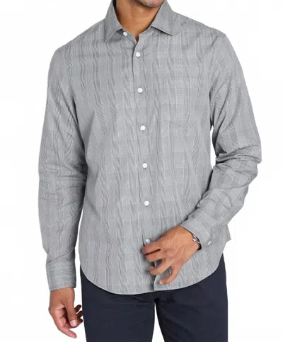 Jachs New York Hayati Spread Collar Shirt In Grey Glen Plaid In Multi