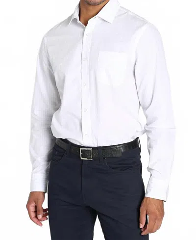 Jachs New York Hayati Spread Collar Shirt In White Hayati