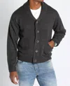 Jachs New York Hemingway Shawl Cardigan In Charcoal In Gray