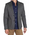 Jachs New York Hudson Stretch Twill Blazer In Grey In Black