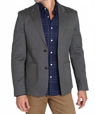Jachs New York Hudson Stretch Twill Blazer In Grey In Black
