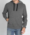 Jachs New York Knit Flannel Hoodie In Charcoal In Gray
