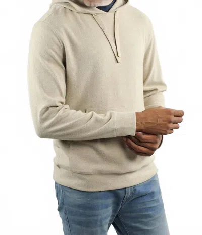 Jachs New York Knit Flannel Hoodie In Oatmeal In Neutral