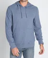 Jachs New York Knit Flannel Hoodie In Sky Blue In Blue