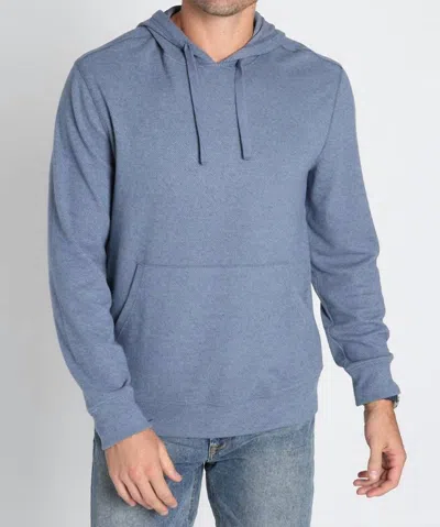 Jachs New York Knit Flannel Hoodie In Sky Blue