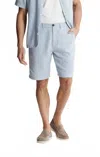 Jachs New York Linen Blend Short In Light Blue In Blue