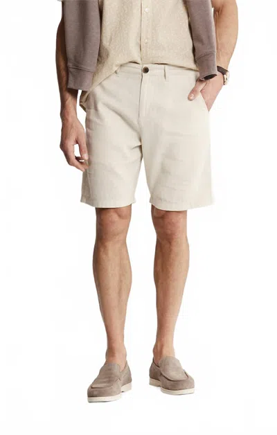 Jachs New York Stretch Twill Blend Chino Short In Stone In Neutral