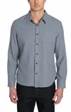 Jachs New York Manor Brushed Twill Flannel Shirt In Blue Micro Plaid In Multi