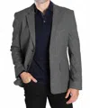 Jachs New York Marquis Stretch Blazer In Grey In Gray
