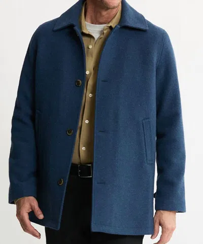 Jachs New York Mott Wool Blend Coat In Warm Blue In Animal Print