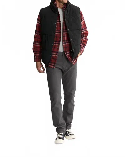 Jachs New York Namath Snap Button Puffer Vest In Black