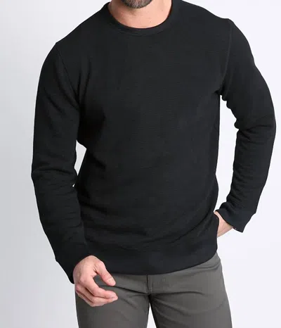 Jachs New York Ottoman Kent Soft Touch Crewneck Sweater In Black