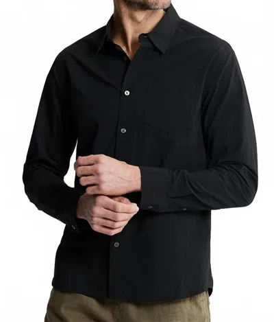 Jachs New York Paper Touch Long Sleeve Shirt In Black