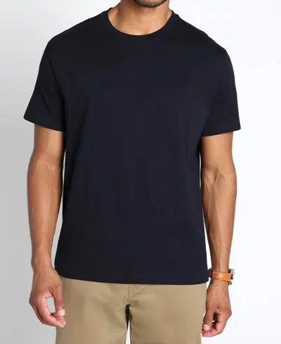Jachs New York Pima Cotton Tee In Navy In Black