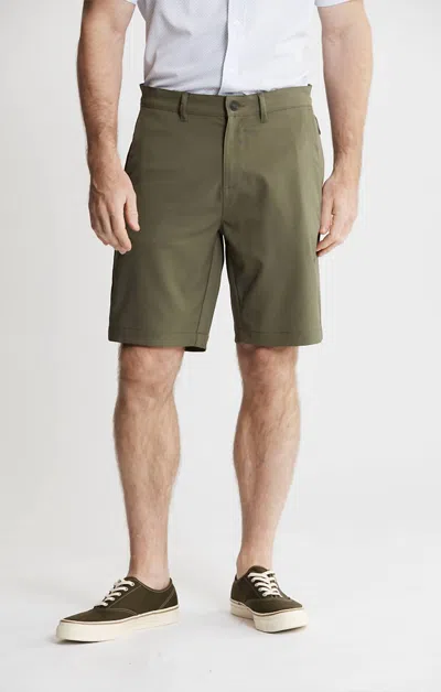 Jachs New York Poly Spandex Performance Tech Short In Olive In Green