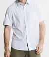 Jachs New York Poly Spandex Short Sleeve Tech Shirt In White Micro Poly Print In White