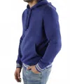 Jachs New York Soft Touch Varsity Hoodie In Navy In Blue