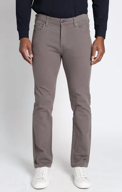 Jachs New York Straight Fit 5 Pocket Stretch Bull Denim Pants In Grey In Multi