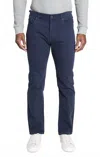 Jachs New York Straight Fit 5 Pocket Stretch Bull Denim Pants In Navy In Blue