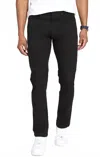 Jachs New York Straight Fit Stretch Sateen 5 Pocket Pants In Black In Black