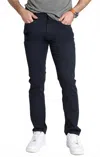 Jachs New York Straight Fit Stretch Sateen 5 Pocket Pants In Navy In Blue